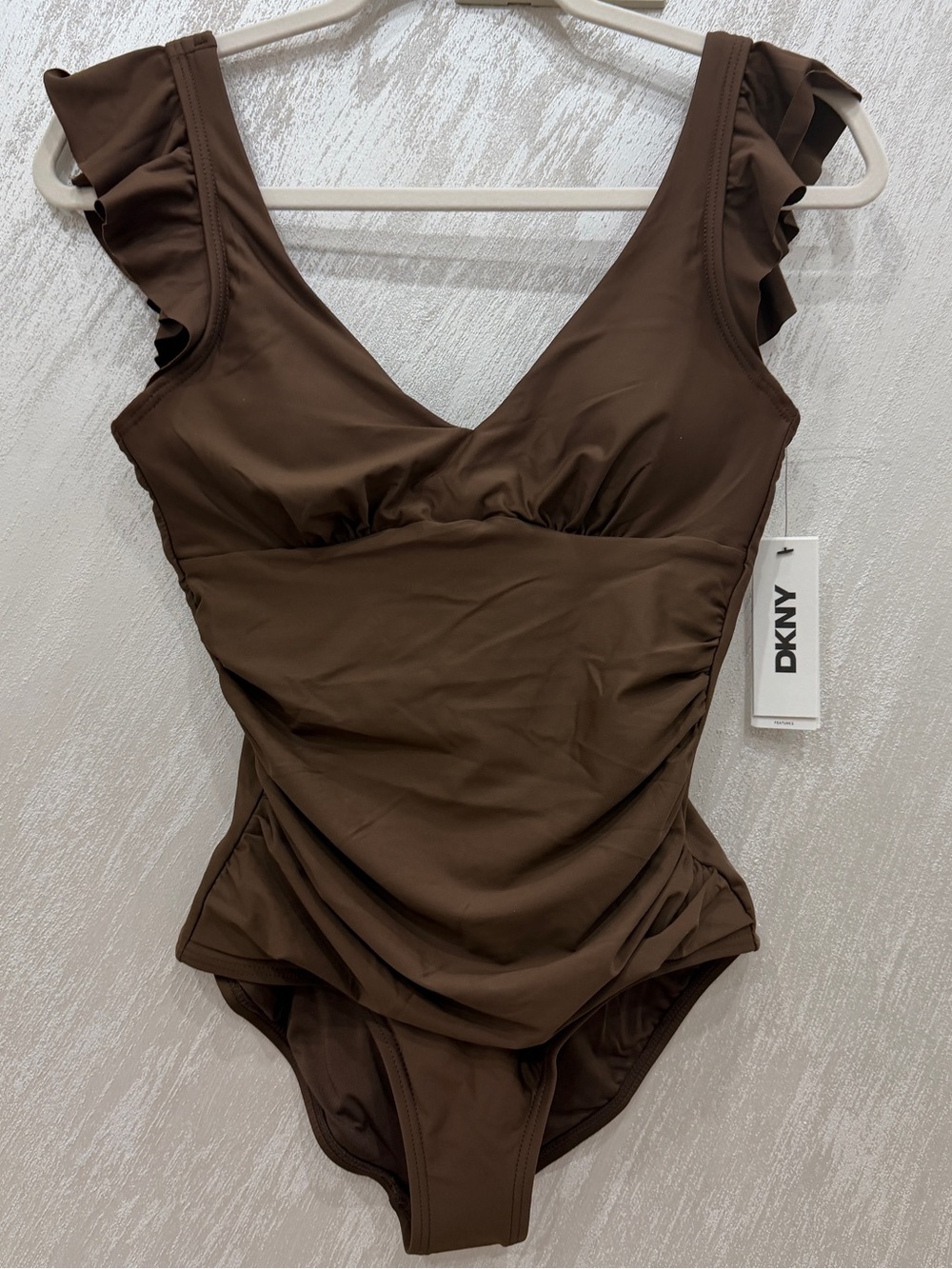 Plunge Neck Ruffle One-Piece Bikini